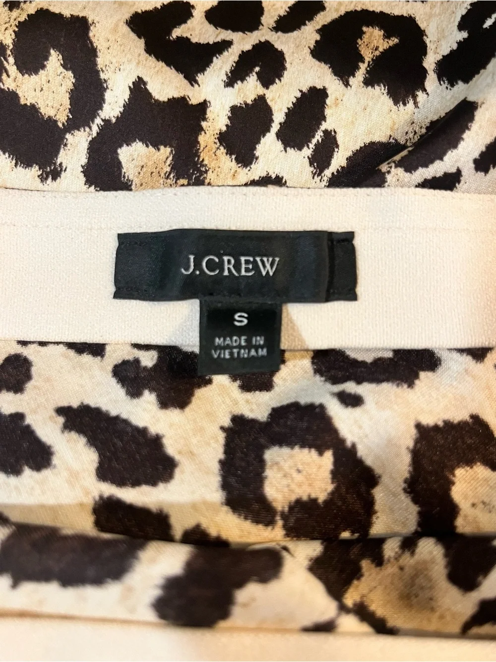 J. Crew Leopard Print Bias Midi Satin Slip Skirt - Beige and Black